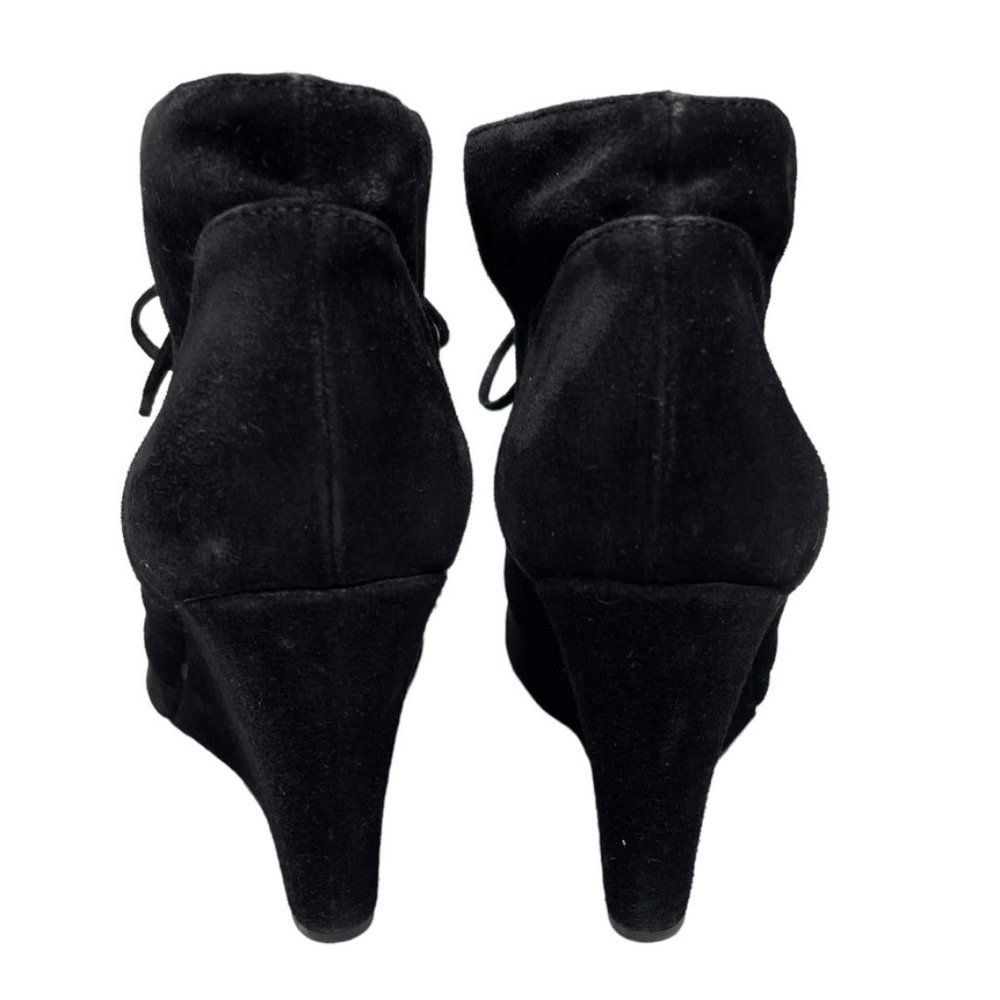 Via Spiga Womens Fedora Black Suede Leather Hidden Wedge Ankle Bootie US Size 8 - Picture 6 of 11